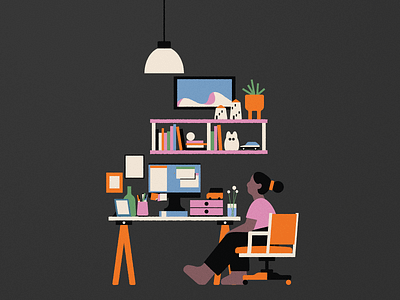 Interior Studies character character design design illustration interior retro vector