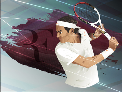 Roger Federer federer roger tennis vector