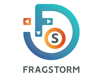 Fragstorm branding frag games logo storm video