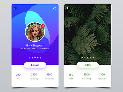 Profile & Gallery Showcase UI design gallery instagram photoshop profile rework showcase ui