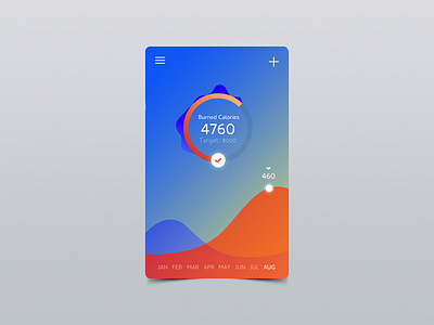 Calories Tracker Fitness UI calories design fitness photoshop tracker ui