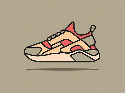 Nike Huarache Illustration design flat huarache illustration illustrator nike photoshop sneaker