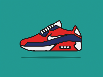 Nike Air Max 90 Ultra 2.0 Flyknit Illustration air custom design flat flyknit illustration illustrator max nike photoshop sneaker