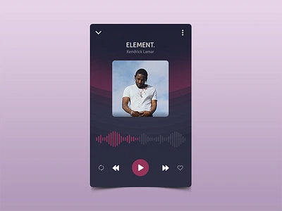 Music Player UI design flat graphic kendrick music photoshop player ui ux