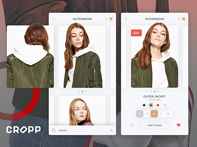 Clothing Listing & Product Page UI Design clothing collection fashion minimal mobile product template uidesign