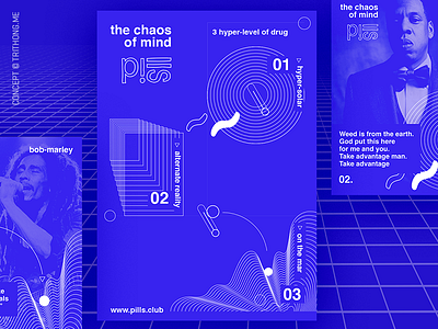 PILLS - The chaos of mind basic design concept dot line graphic design key visual trithong