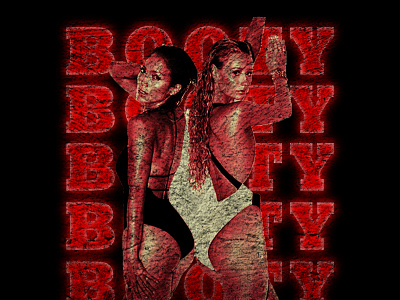 booty album cover graphic design