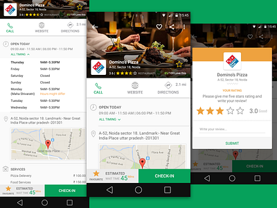 Restaurants comments details page feedback ratings reports restaurants details screens review