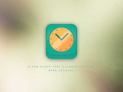 Daily UI #005 - App Icon 005 alarm app bank clock daily green icon money ui
