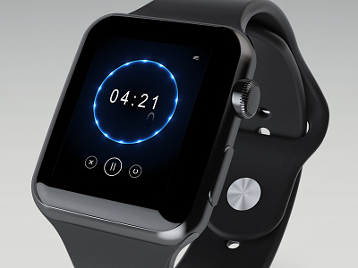 Daily UI #014 - Countdown Timer 014 apple black blue countdown daily photoshop graphics digital time timer ui watch