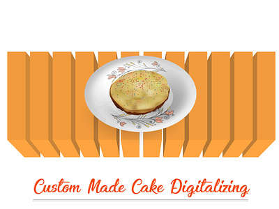 Custom Made Cake Digitalizing in Vector Format.