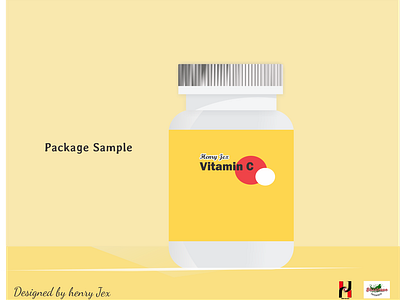 vitamin c illustrator brand container