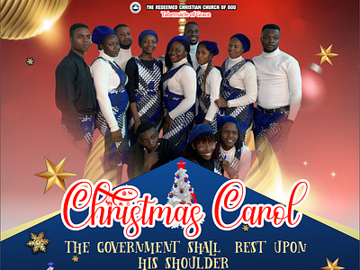 Church Christmas Carol flyer design