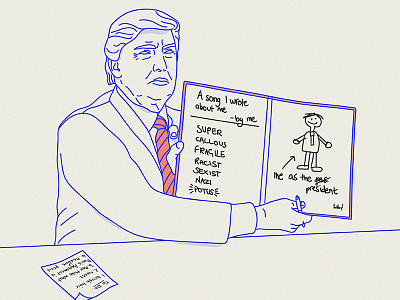 Even though the sound of it is something quite atrocious donald trump illustration