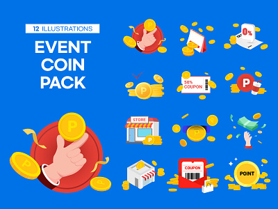 Event Coin Pack coin coin design design source event event coupon event desgin event illustration event source graphic design object point design promotion web event