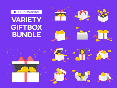 Variety Giftbox Bundle 2 coupon design event event coupon event illustration event source giftbox graphic design illustration pointbox por promotion