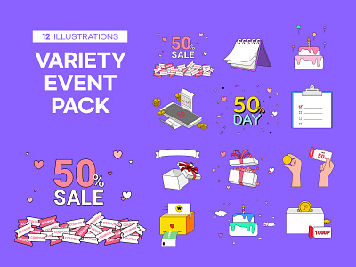 Variety Event Pack board cake calendar coupon design design source event event coupon event illustration event source graphic design object promotion source