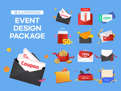 EVENT DESIGN PACKAGE card coupon coupon source design design source event event coupon event design event illustration event source festival giftbox graphic design illustration object point source promotion sale sale design web source