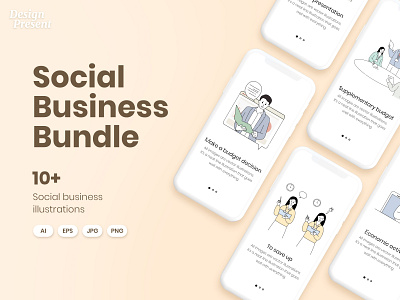 Social Business Bundle Vector