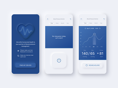 Microlife app concept app blood pressure design ios monitoring dashboard ui ux