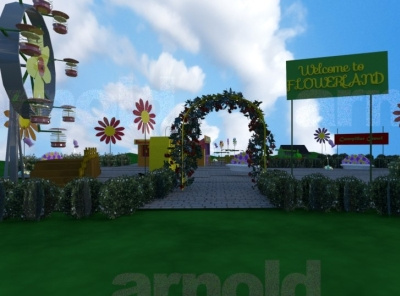 3D Project- Flowerland Amusement Park 3d 3dmodeling graphic design motion graphics