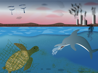 Save the Earth design digital illustration graphic design illustration oceans plastic pollution save the earth