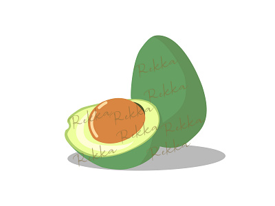 Avocado affinity design avocado design illustration vector