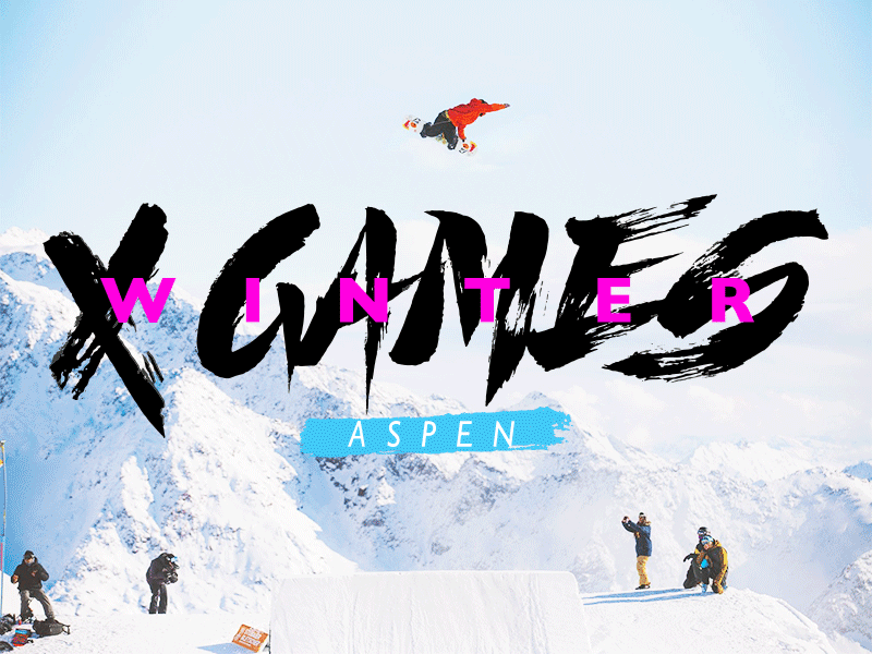 Winter X Games logo animation brush bts ceenday cindy games hand lam lettering logo winter x