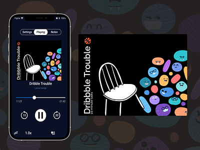 Podcast with Iphone mockup design illustration podcast rebound