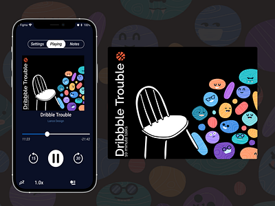 Podcast with Iphone mockup