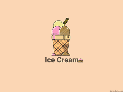 Ice Cream Logo adobe illustrator design graphic design illustration logo