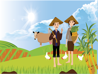 Best Season For Farming adobe illustrator design graphic design illustration ui weekly weekly warm up