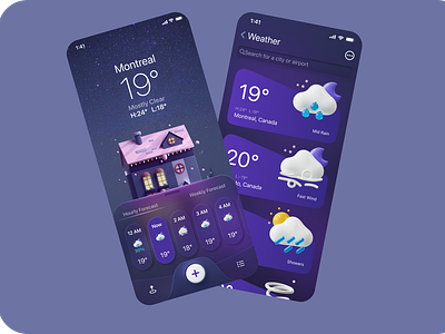 Weather app UI