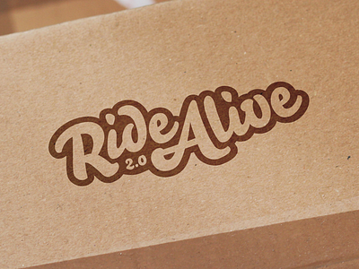 RideAlive 2.0 logo script type typography