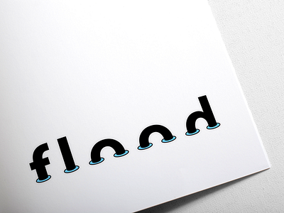 Flood branding flood identity logo type water