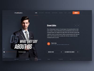 Testimonials page (Website in progress) design ui web