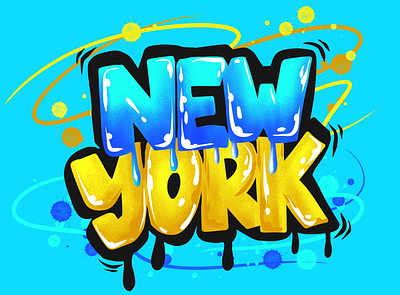 New York Lettering grafiti graphic design lettering logo typography