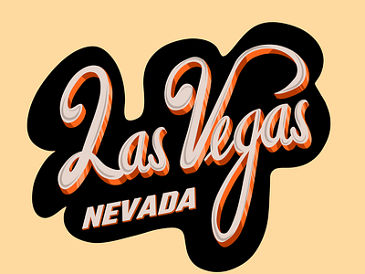 Vegas Typography design graphic design illustration lettering logo typography