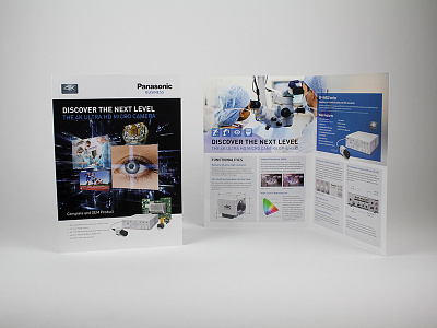 Panasonic 4K Microcamera Leaflet broschure design folder graphicdesign icons imv industrialmedicalvision keyvisual leaflet medical panasonic rollup