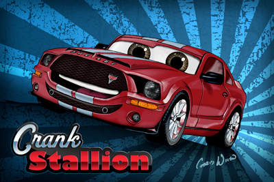 Crank Stallion - Completed avatar cars 2 mustang shelby painted photoshop pixar