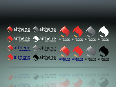 Logo: Aithene Multimedia branding design digital illustrator logo print visd visual design