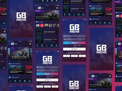 GBarena Mobile App UX/ UI Design android design esports gaming ios mobile ui ux ux ui