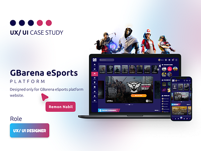 GBarena UX/ UI Case Study case study design esports gaming illustration tournaments ui ux ux ui website