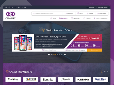 Chainz Website ecommerce shopping ux ui website