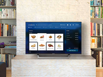 Hospitality TV OS - Smart TV afftereffects android android tv bookings concept food app hotel app os smart smarttv tv tv app tv show