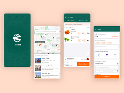 Grocery & Organic Vegetable Stores green greenhouse grocery app logodesign minimalism payment store app typographic ui ux