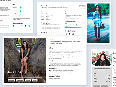 UX Persona Templates card clean free keynote template persona research templates ui ui kit user ux