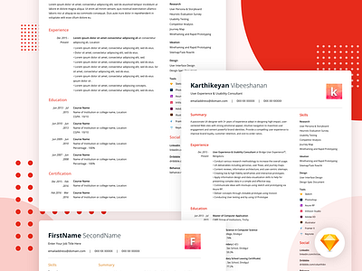 Sketch Resume Template branding card clean cv design profile profile card profile design profiles research resume resume cv resume design resume template template typography ui ux uxdesign vector