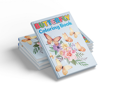 Butterfly Coloring Book activity book bookcover branding butterfly coloring book cover design design graphic design illustration logo maze book ui