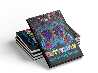 Butterfly Coloring Book 3d activity book animation bookcover branding butterfly coloring book cover design design graphic design illustration logo maze book motion graphics ui
